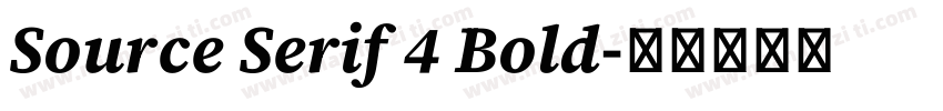 Source Serif 4 Bold字体转换
